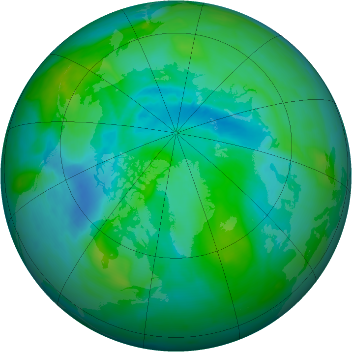 Arctic ozone map for 04 September 2013